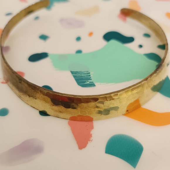 Vintage Hammered Brass Choker - Picture 1 of 3